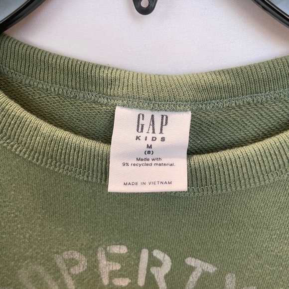 Boy's GAP Kids Green Sweatshirt Size Youth Medium (8) - Picture 2 of 5